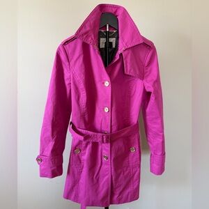 Stylish Banana Republic Pink Trench Coat